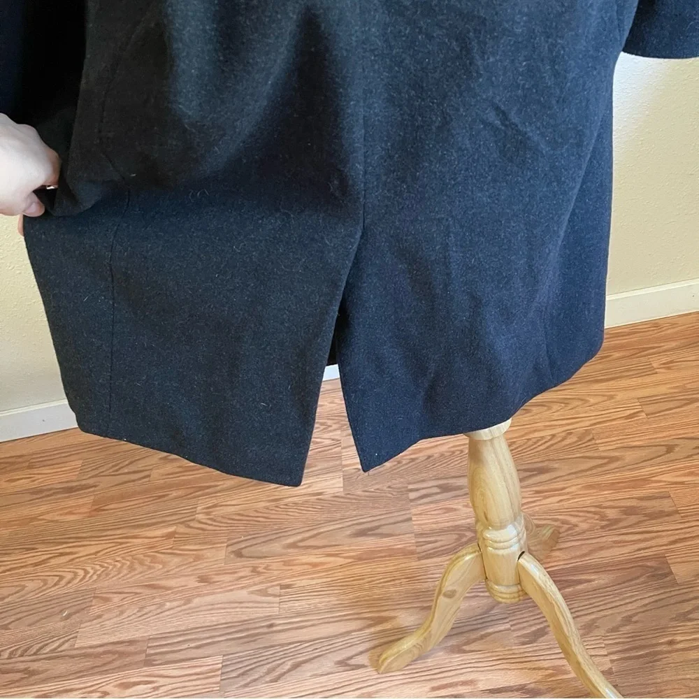 Nautica Wool Blend Dark Charcoal Topcoat